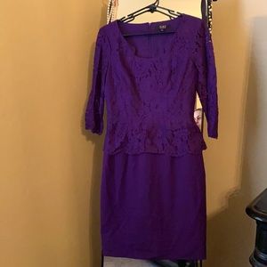 Purple peplum dress